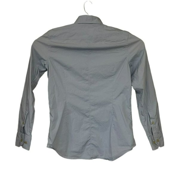 G Raw Light Blue‎ Super Slim Button Up Shirt Mens M - Picture 3 of 5